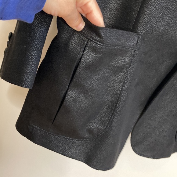 Coppley Sport Coat Mens 40R Black Faux Suede Velvet Blazer Bachelor Party Vegas - Picture 7 of 15